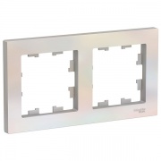 Рамка SE AtlasDesign 2 поста универсальная, жемчуг