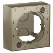 Коробка 1 пост для накладного монтажа SE AtlasDesign, шампань