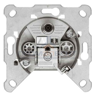 Розетка Hirschmann оконечная 3 Вых.: TV, FM, SAT, -1.5-2.0 дБ, 1 вых. с прох. питания  max 24 B