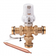 Вентиль смесительный трехходовой ICMA 323 - 1" (регулировка 20-50°C, с погружным датчиком)