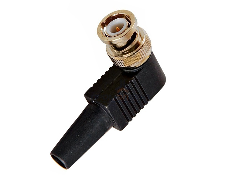 Разъем штекер BNC угловой под винт с колпачком