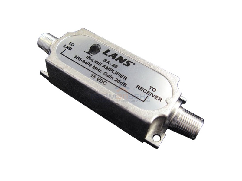 Усилитель SAT 950-2050 МГц коэффициент усиления 20 дБ
