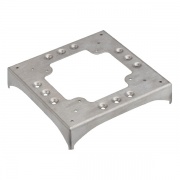 Цоколь для соед. напольного кабель-каналала с 1 вырезом 85x18мм и 3 перфорациями 130х18мм, алюминий