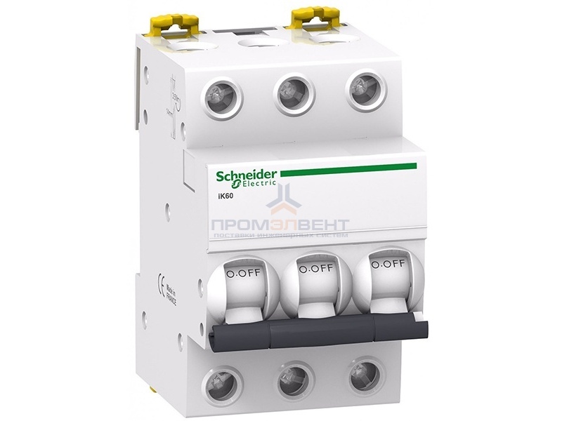 Автоматический выключатель Schneider Electric Acti 9 iK60 3П 63A 6кА C (автомат)
