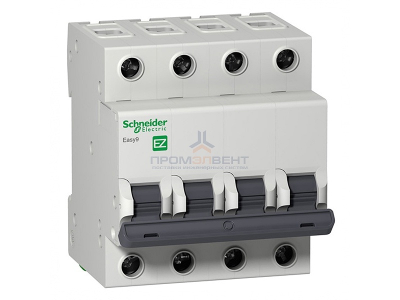 Автоматический выключатель Schneider Electric EASY 9 4П 6А B 4,5кА 400В (автомат)