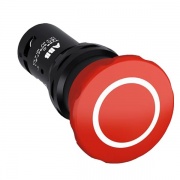 Кнопка ABB CE4P-10R-11 аварийного останова с фиксацией 1НО1НЗ отпускание вытягиванием 40мм