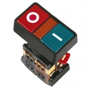 Кнопка РPВВ-30N "I-O" d30мм неон/240В 1з+1р ИЭК